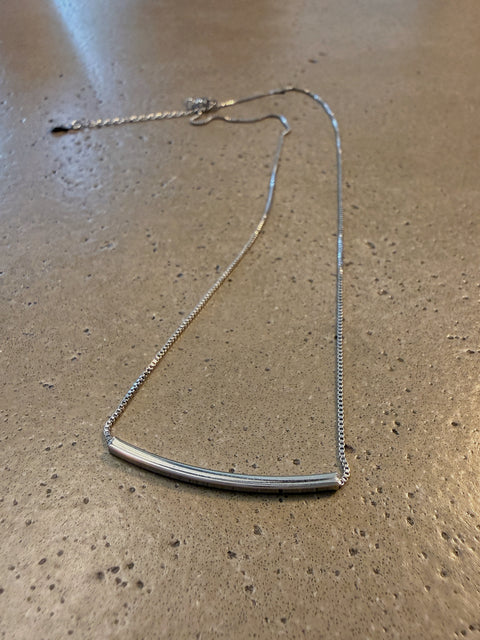 qu スマイルネックレス シルバー 40+5cm